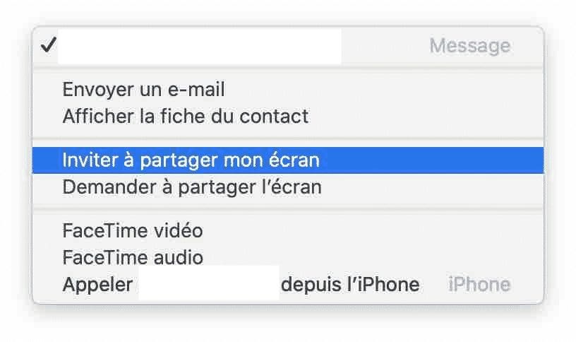 partage écran entre deux macs