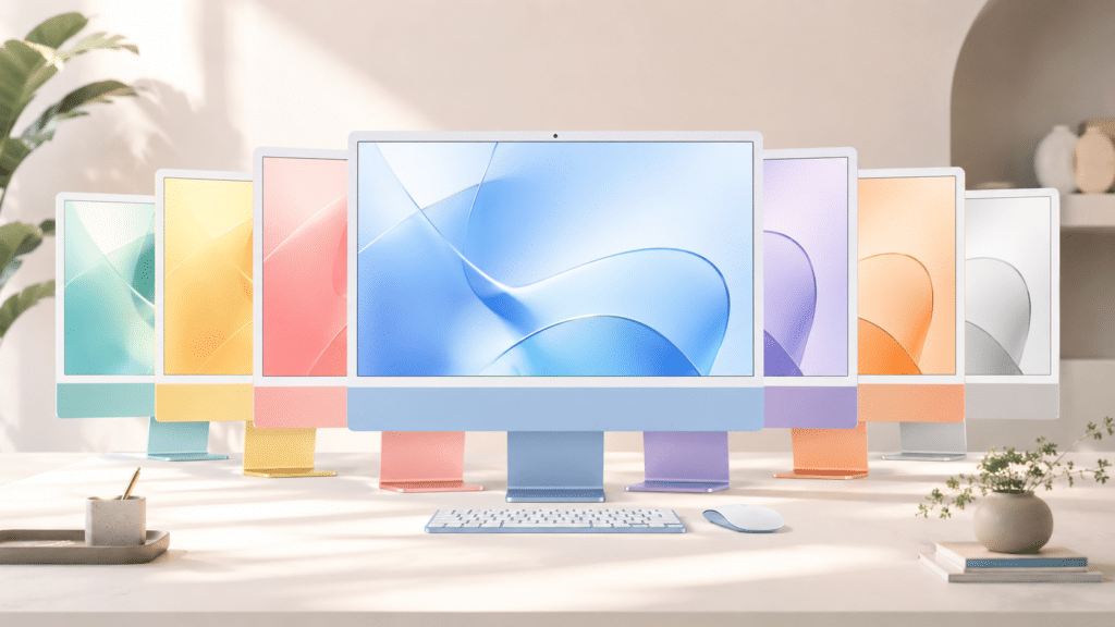 iMacs M4 couleurs nouveaux design