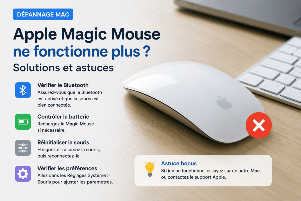 apple magic mouse ne fonctionne plus