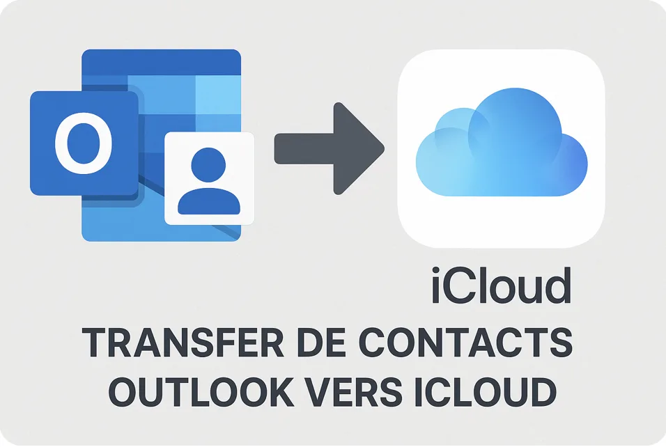 Transferer copier basculer ses contacts outlook dans iCloud