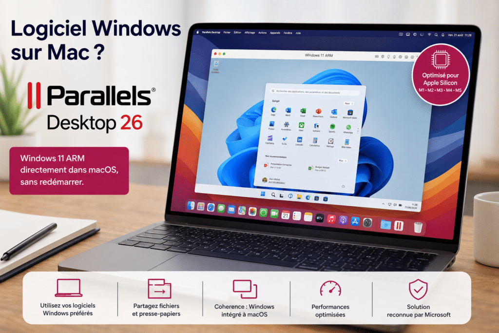Faire tourner un logiciel Windows sur Mac Apple Silicon avec Parallels Desktop 26