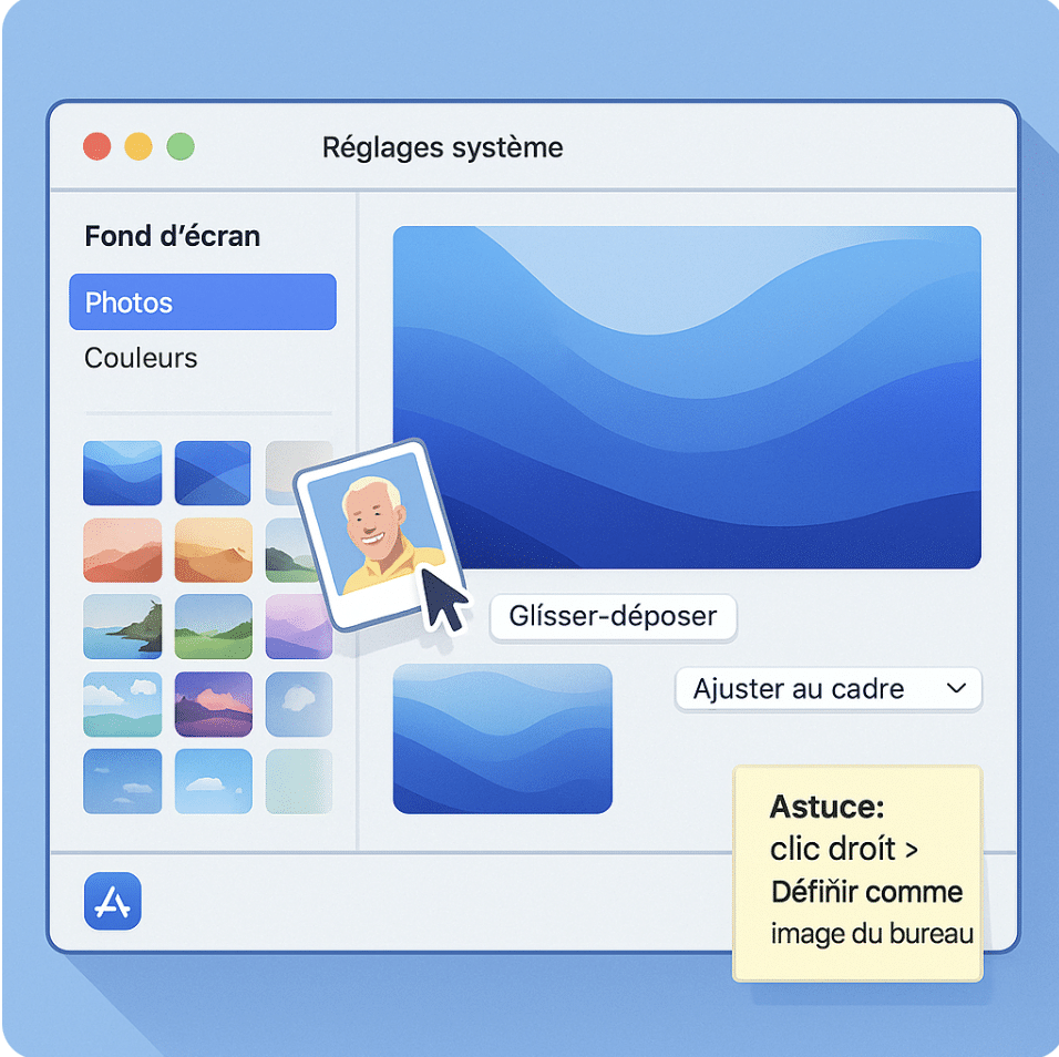 mettre une image comme fond d'écran sur son Mac