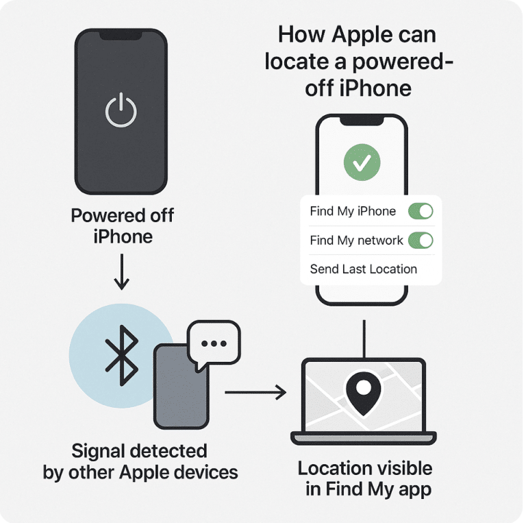 retrouver un iPhone éteint