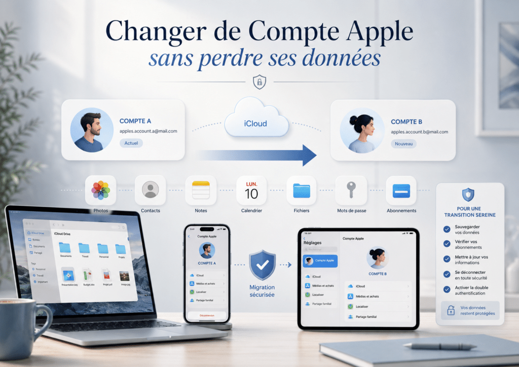 changer de compte apple sans perdre ses données