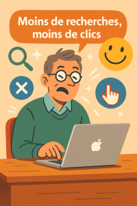 le Mac c'est facile, moins de recherches et moins de clics