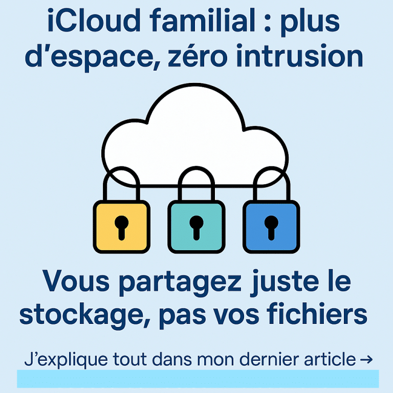 partager stockage iCloud en famille