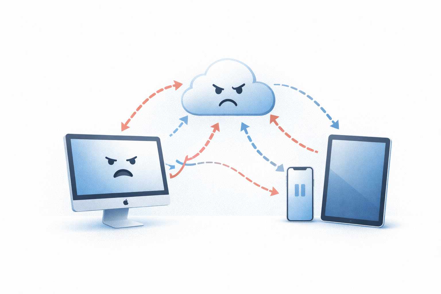 Synchronisation iCloud entre Mac iPhone et iPad en conflit