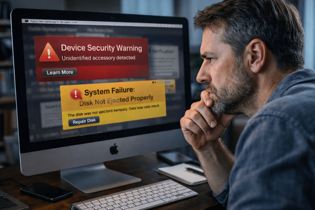 Messages Apple inquiétants