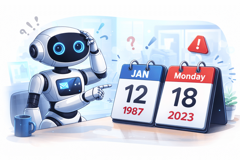 intelligence artificielle confuse devant des dates incohérentes