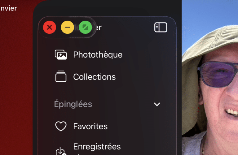 bouton vert pour ouvrir la fenêtre