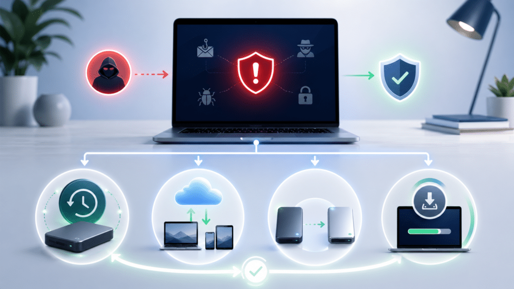 Mac compromis après une arnaque avec sauvegarde Time Machine iCloud clone et réinstallation macOS