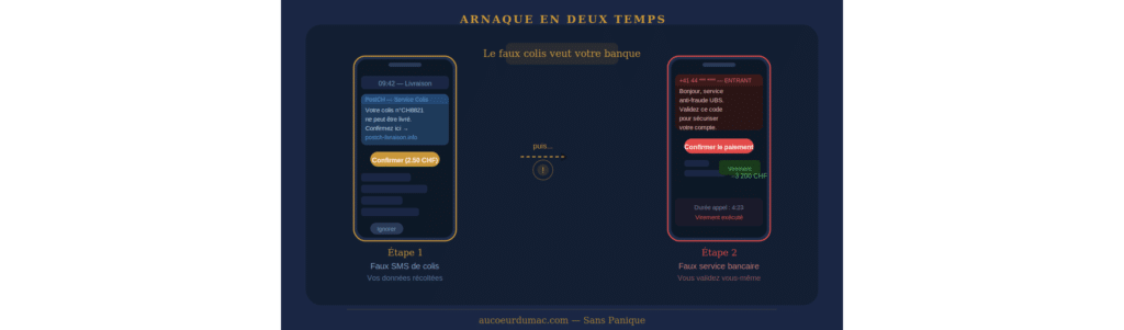 faux colis arnaque banque