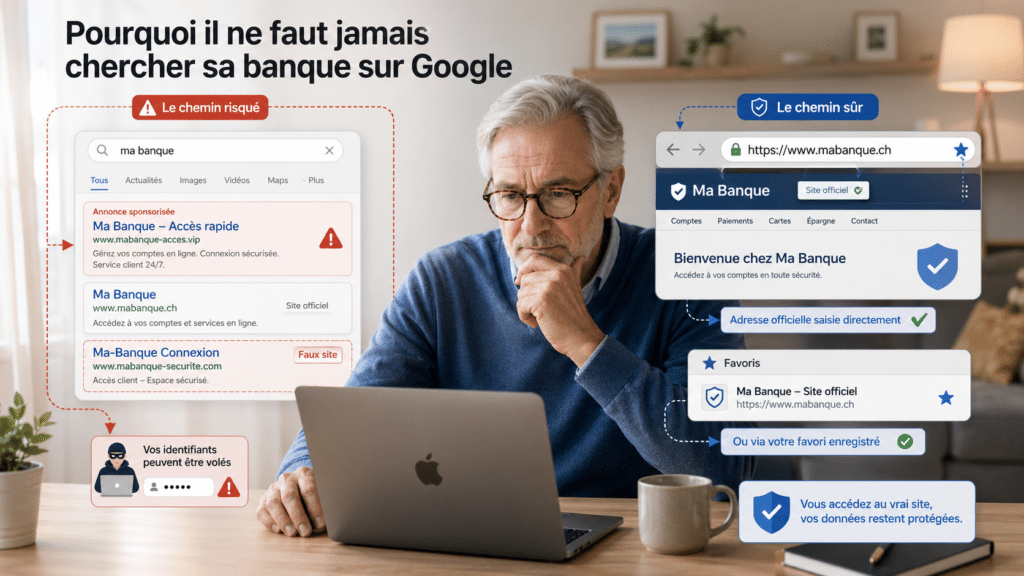 chercher sa banque sur google
