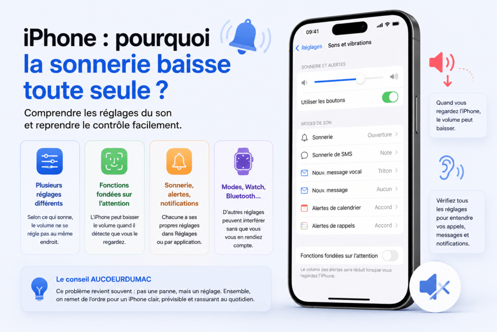 volume sonnerie iPhone baisse tout seul