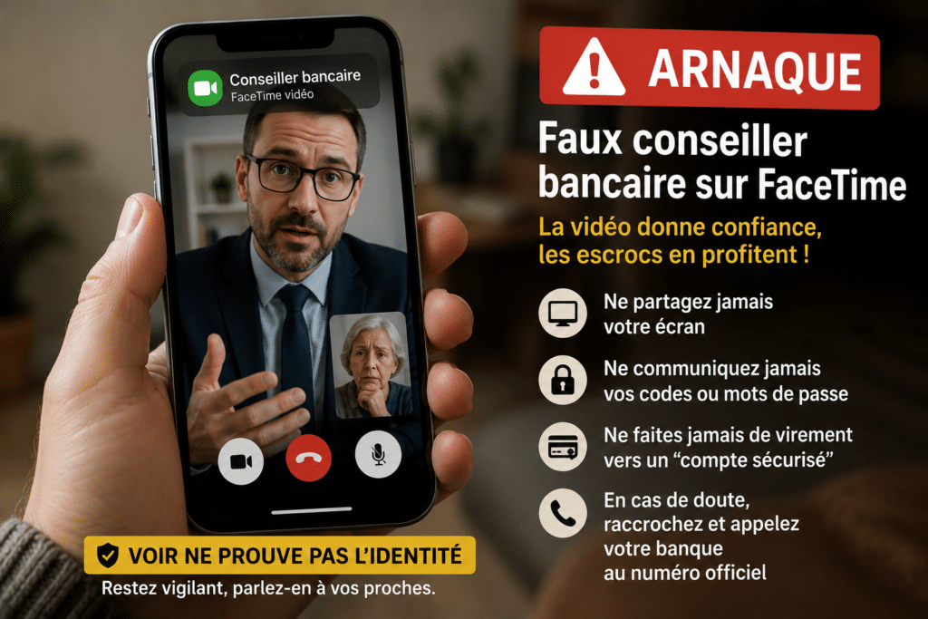 FaceTime n’est pas piraté : ce sont la confiance, l’urgence et le partage d’écran qui sont exploités par les fraudeurs.