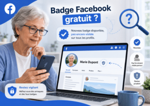 Nouveau badge Facebook gratuit absent d’un profil personnel pendant son déploiement progressif