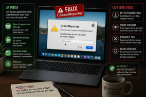 Fausse application CrashReporter, attention danger