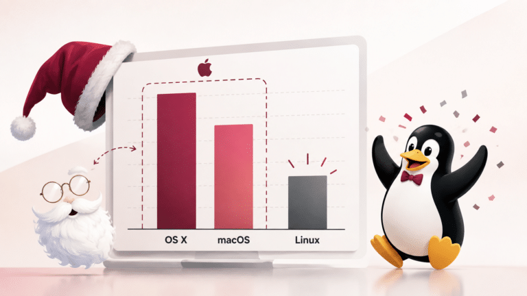 Linux dépasse macOS selon StatCounter : OS X et macOS séparés dans le graphique