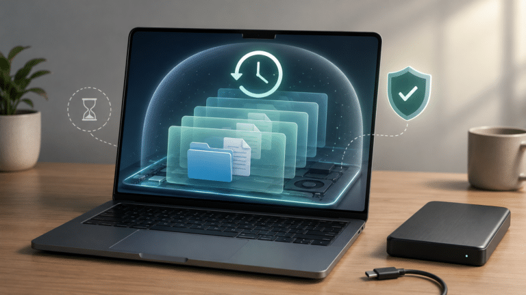 Time Machine disque externe non branché et instantanés locaux sur Mac