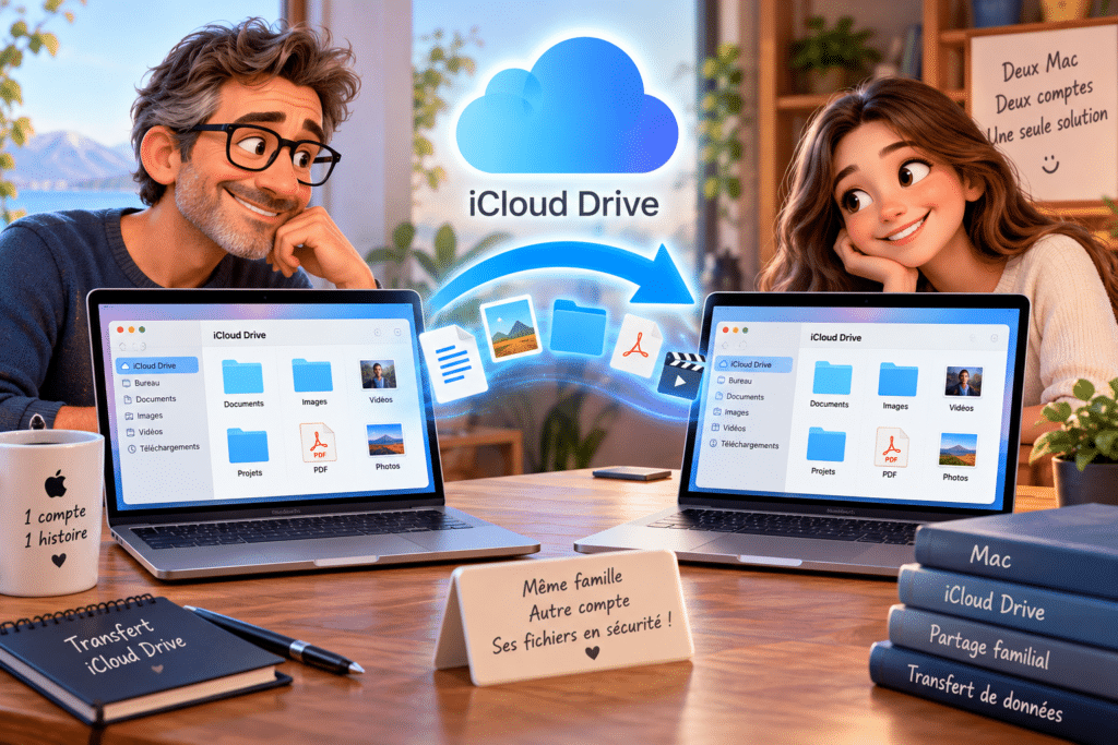 Transférer iCloud Drive vers un autre compte Apple sur Mac