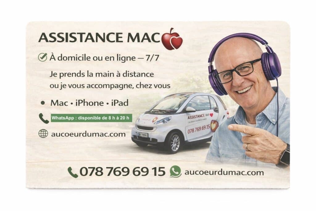 Assistance Apple Mac domicile Geneve Lausanne Suisse Romande